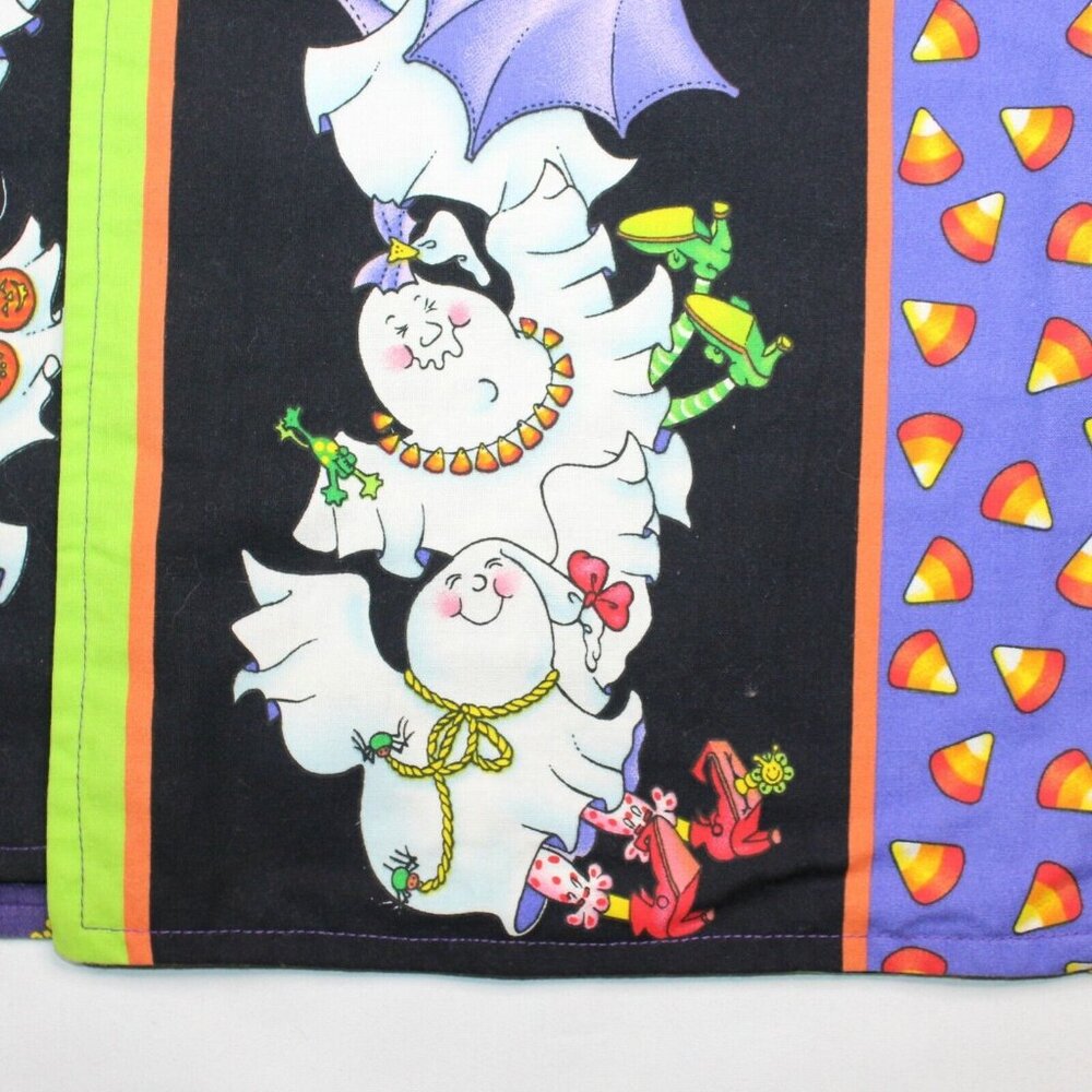 Handmade Halloween Vest Ghosts Candy Corn Pumpkins Reversible Teacher School - Picture 9 of 11